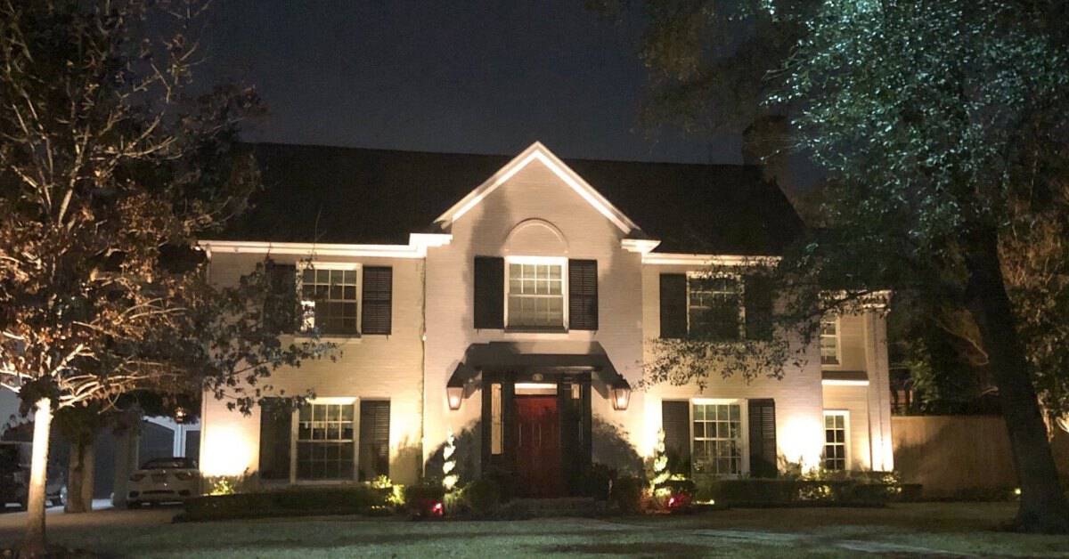 Large home with lighting