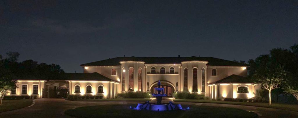 Landscape Lighting Design lights up a large property