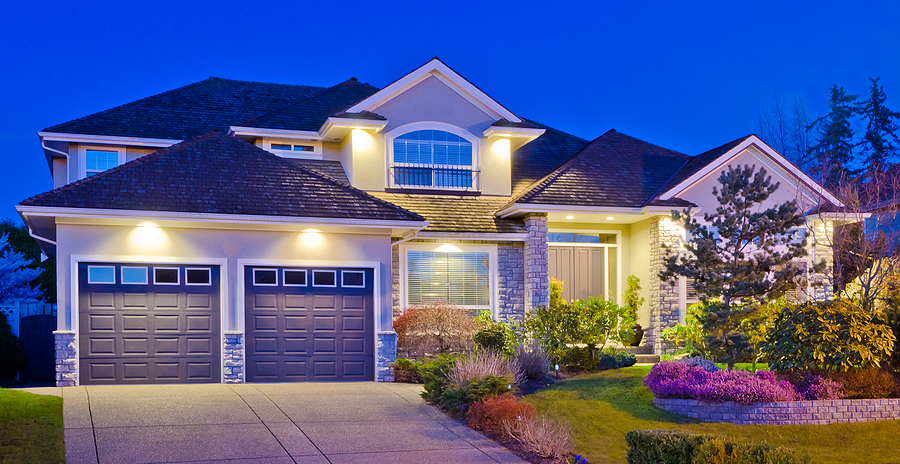 house increases value with outdoor lighting