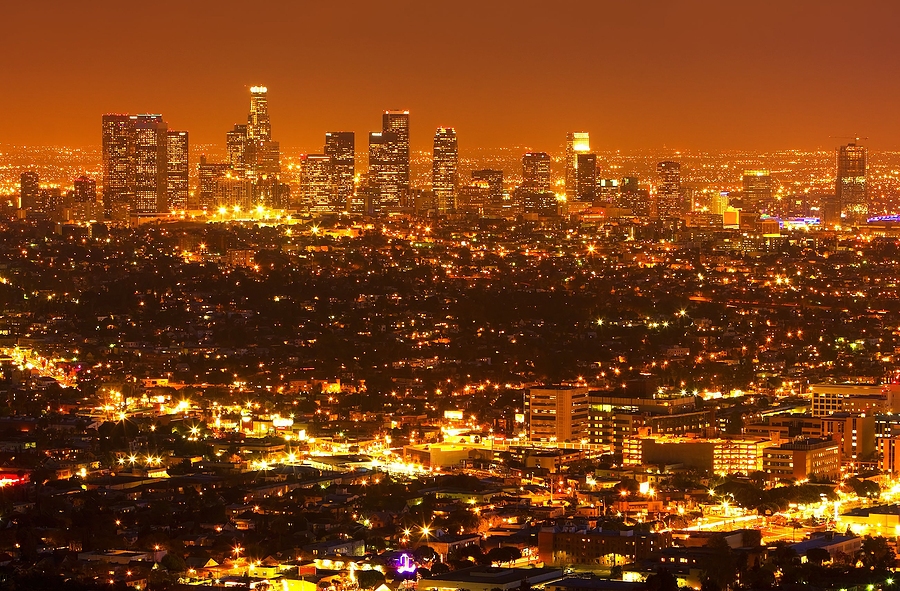 light pollution in a city