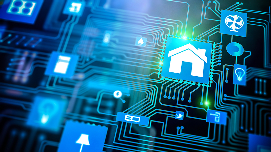 Person using a smartphone app to control smart home devices, showcasing artificial intelligence in home automation.